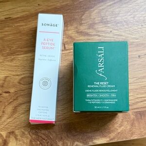 A-Eye Peptide Serum in White –Brightening Eye Treatment with Renewal Fluid Cream